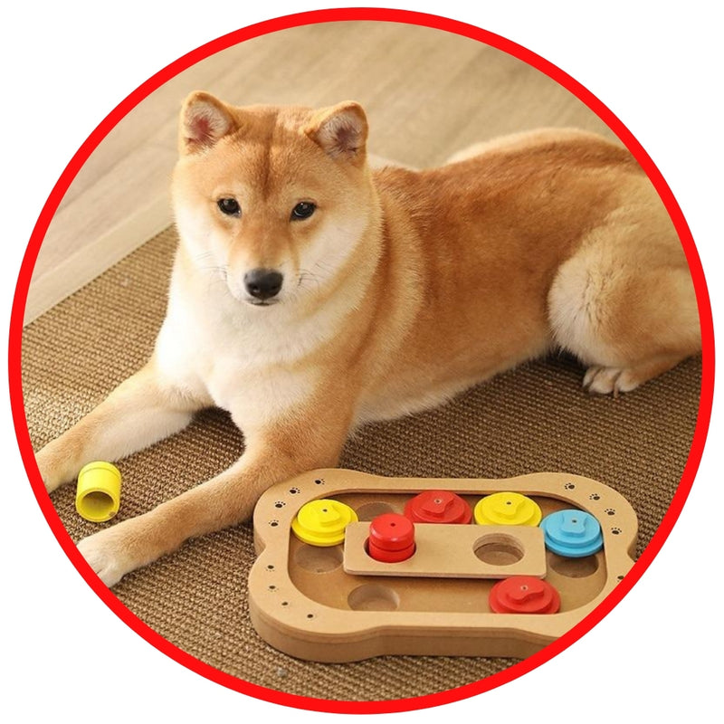 Dog Puzzle Toys Wooden - Interactive Dog Toys for Boredom, IQ